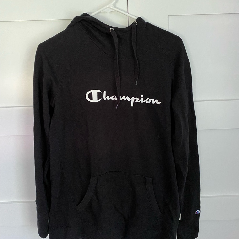Black champion hoodie